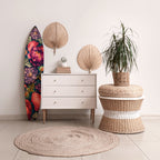 BLOOMING ELEGANCE Decorative Plywood Surfboard