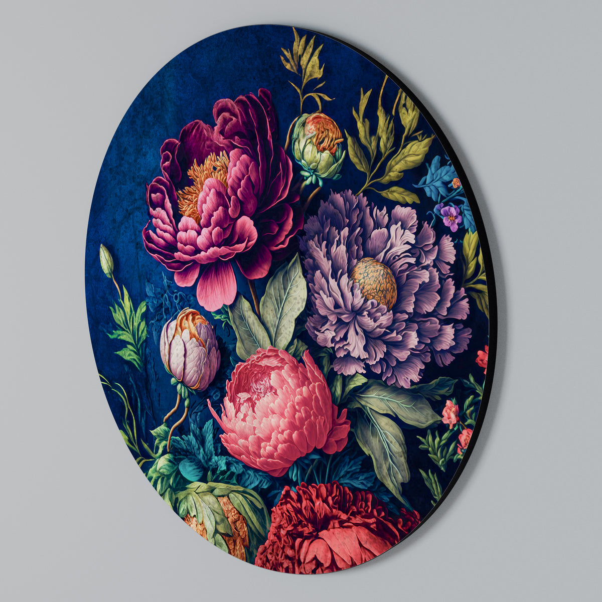 BLOOMING ELEGANCE Arte de Parede Redonda