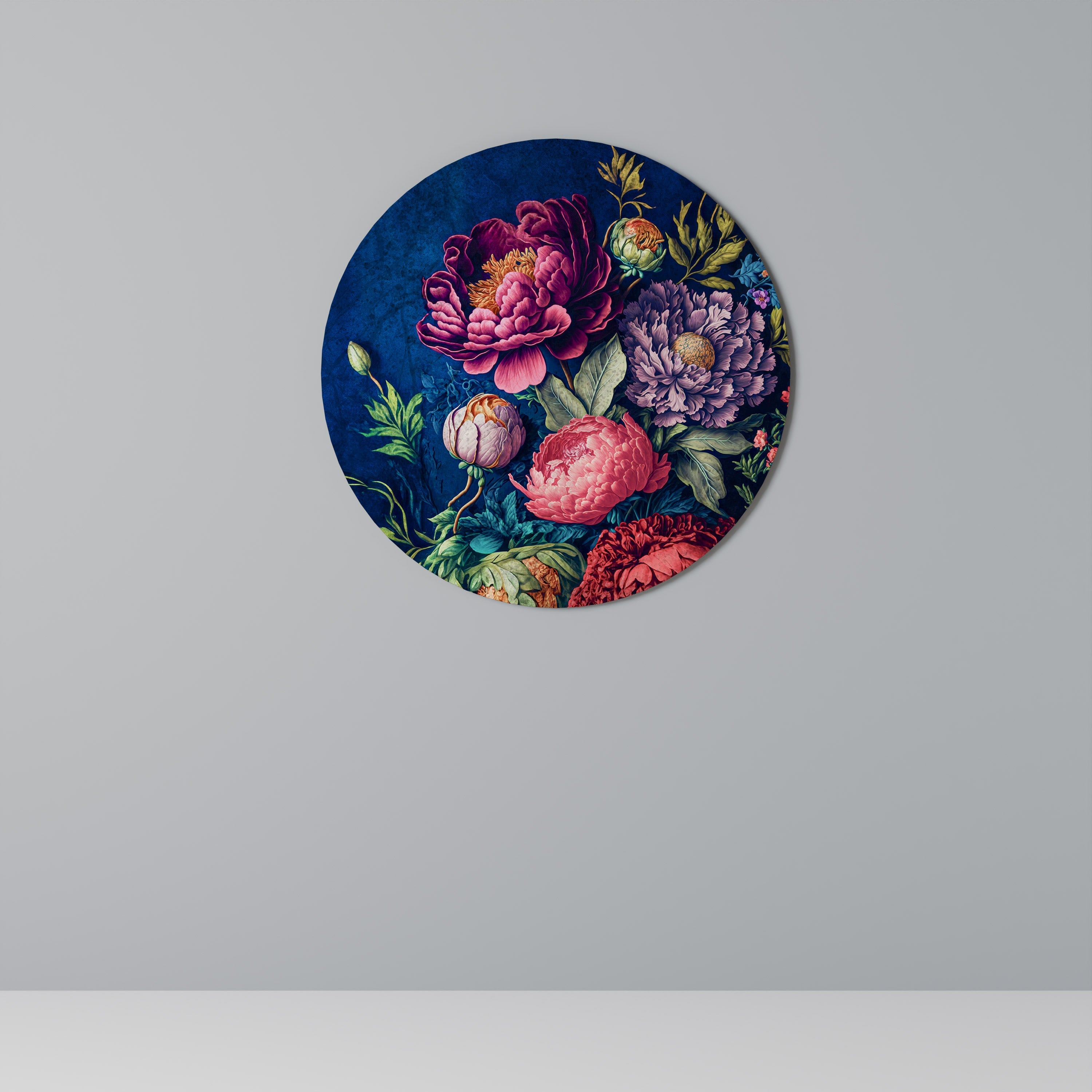 BLOOMING ELEGANCE Round Wall Art