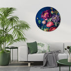 BLOOMING ELEGANCE Round Wall Art