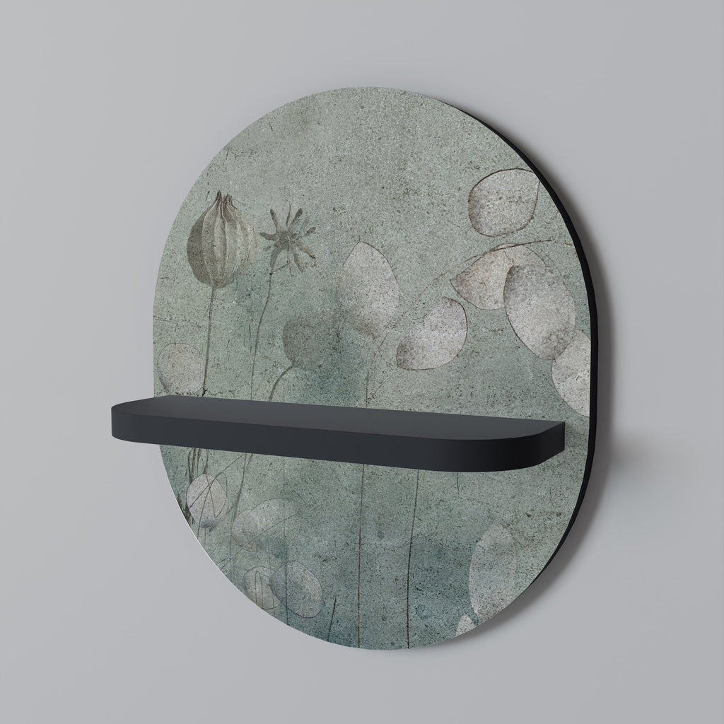 NIGHT LADY Prateleira Oval Decorativa em Acabamento Preto