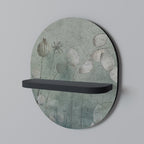 NIGHT LADY Prateleira Oval Decorativa em Acabamento Preto