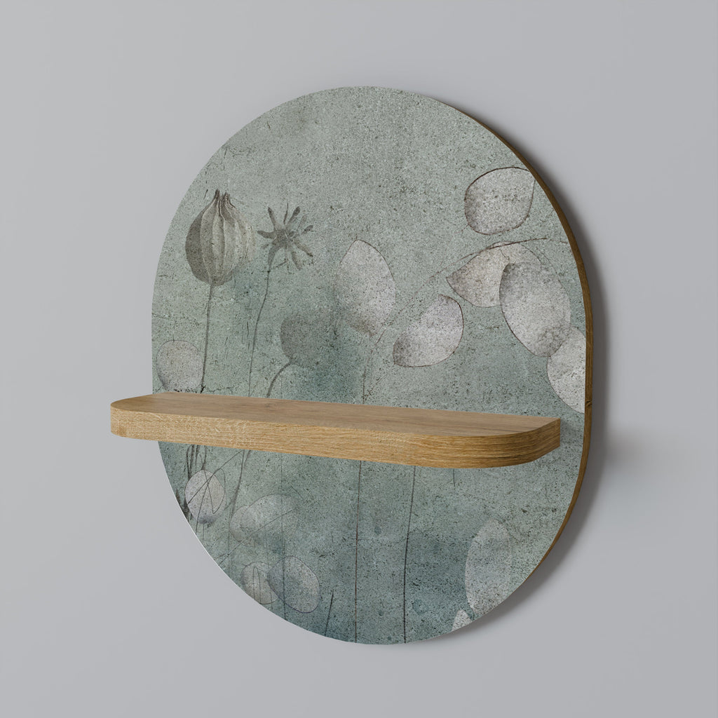 NIGHT LADY Prateleira Oval Decorativa em Efeito Carvalho