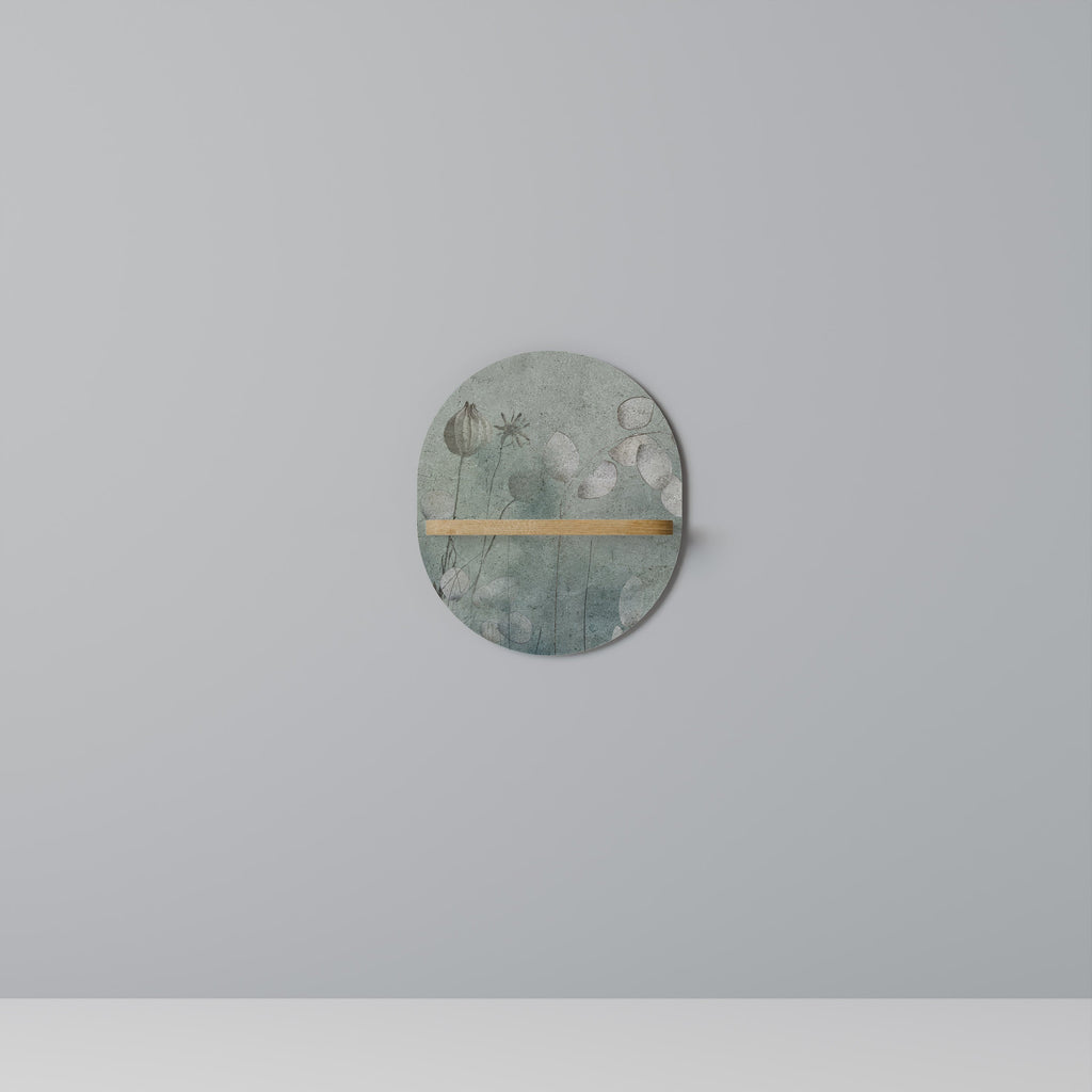 NIGHT LADY Prateleira Oval Decorativa em Efeito Carvalho