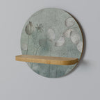 NIGHT LADY Prateleira Redonda Decorativa em Efeito Carvalho