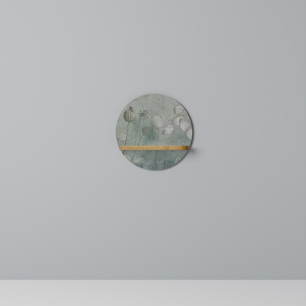 NIGHT LADY Prateleira Redonda Decorativa em Efeito Carvalho