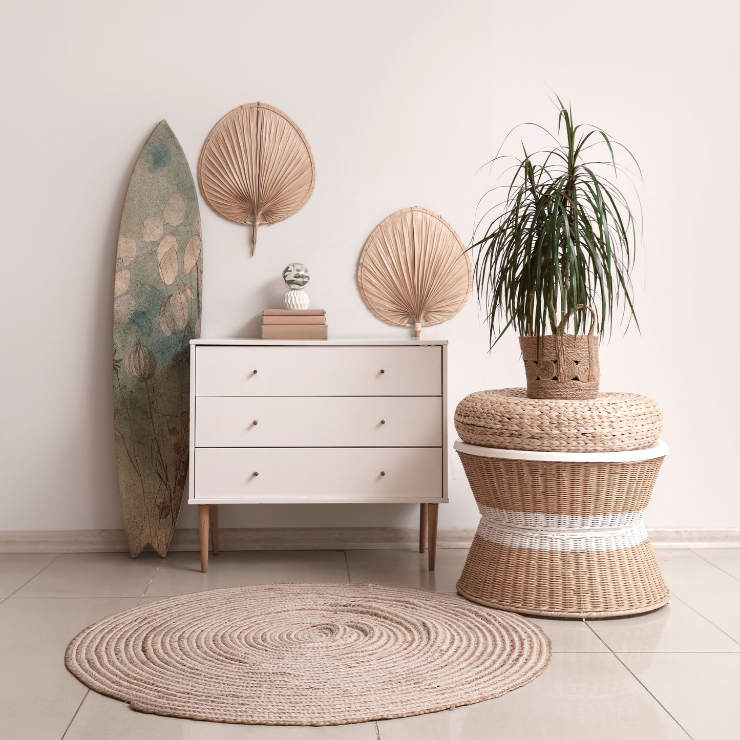 NIGHT LADY Painel Decorativo Prancha de Surf