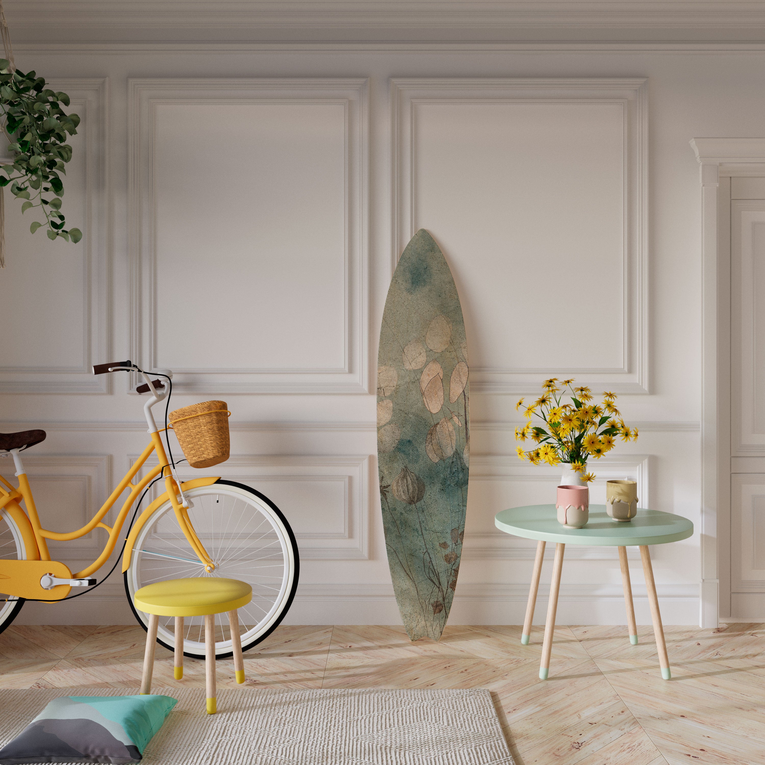 NIGHT LADY Prancha de surf decorativa em contraplacado