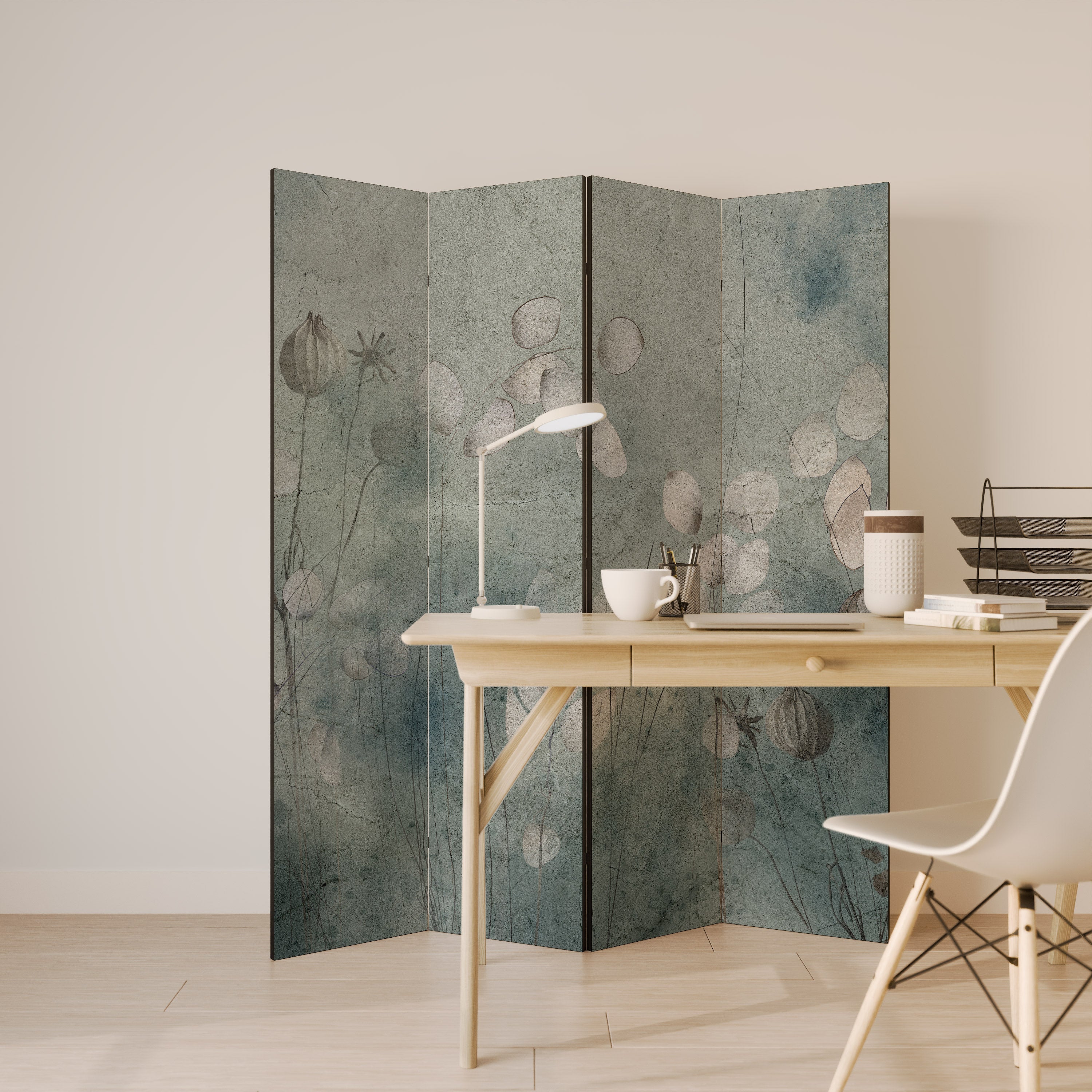 NIGHT LADY Biombo Decorativo de 4 Painéis