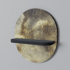 GENTLE POWER Prateleira Oval Decorativa em Acabamento Preto