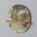 GENTLE POWER Prateleira Oval Decorativa em Efeito Carvalho