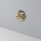 GENTLE POWER Prateleira Oval Decorativa em Efeito Carvalho