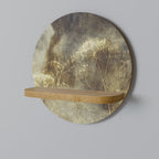 GENTLE POWER Prateleira Redonda Decorativa em Efeito Carvalho