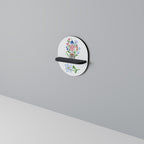 GARDEN GUARDIAN Prateleira Oval Decorativa em Acabamento Preto