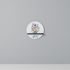 GARDEN GUARDIAN Round Art Shelf In Black Finish