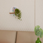 GARDEN GUARDIAN Prateleira Redonda Decorativa em Efeito Carvalho