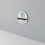 GARDEN JOY Prateleira Oval Decorativa em Acabamento Preto