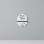 GARDEN JOY Prateleira Oval Decorativa em Acabamento Preto