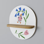 GARDEN JOY Prateleira Oval Decorativa em Efeito Carvalho