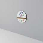 GARDEN JOY Prateleira Oval Decorativa em Efeito Carvalho