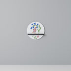 GARDEN JOY Round Art Shelf In Black Finish