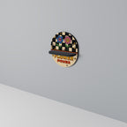 FLOWER POWER Prateleira Oval Decorativa em Acabamento Preto