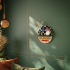 FLOWER POWER Prateleira Oval Decorativa em Acabamento Preto