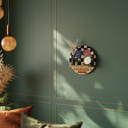 FLOWER POWER Prateleira Redonda Decorativa em Efeito Carvalho