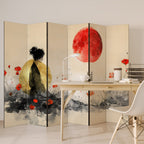 GOLDEN GLOW MEDITATION Biombo Decorativo de 6 Painéis