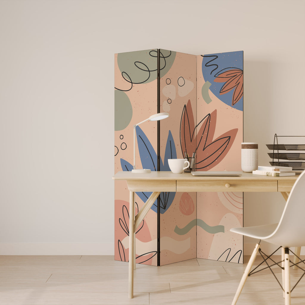 PASTEL DESTINY Biombo Decorativo de 3 Painéis