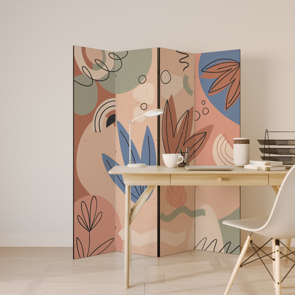 PASTEL DESTINY Biombo Decorativo de 4 Painéis