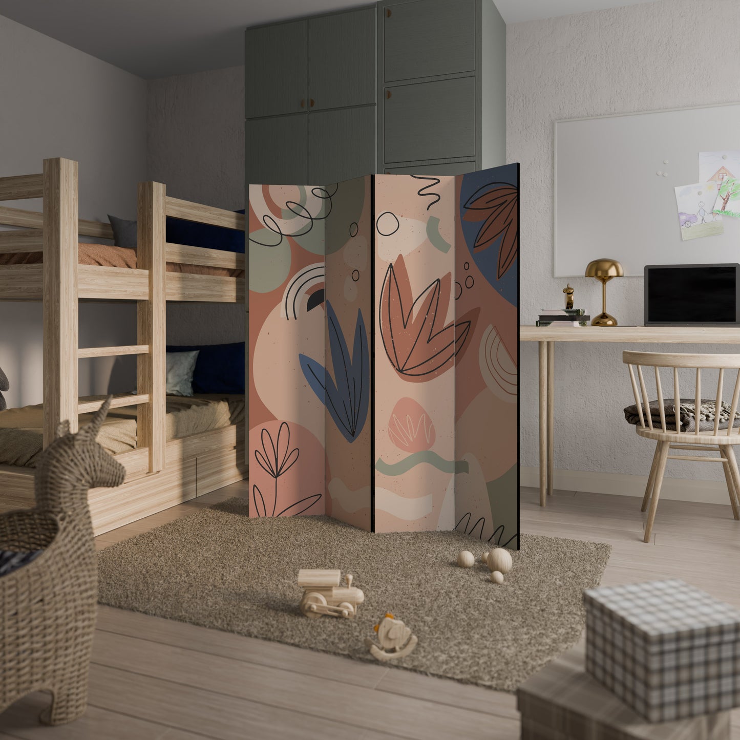 PASTEL DESTINY 4-Panel Room Divider