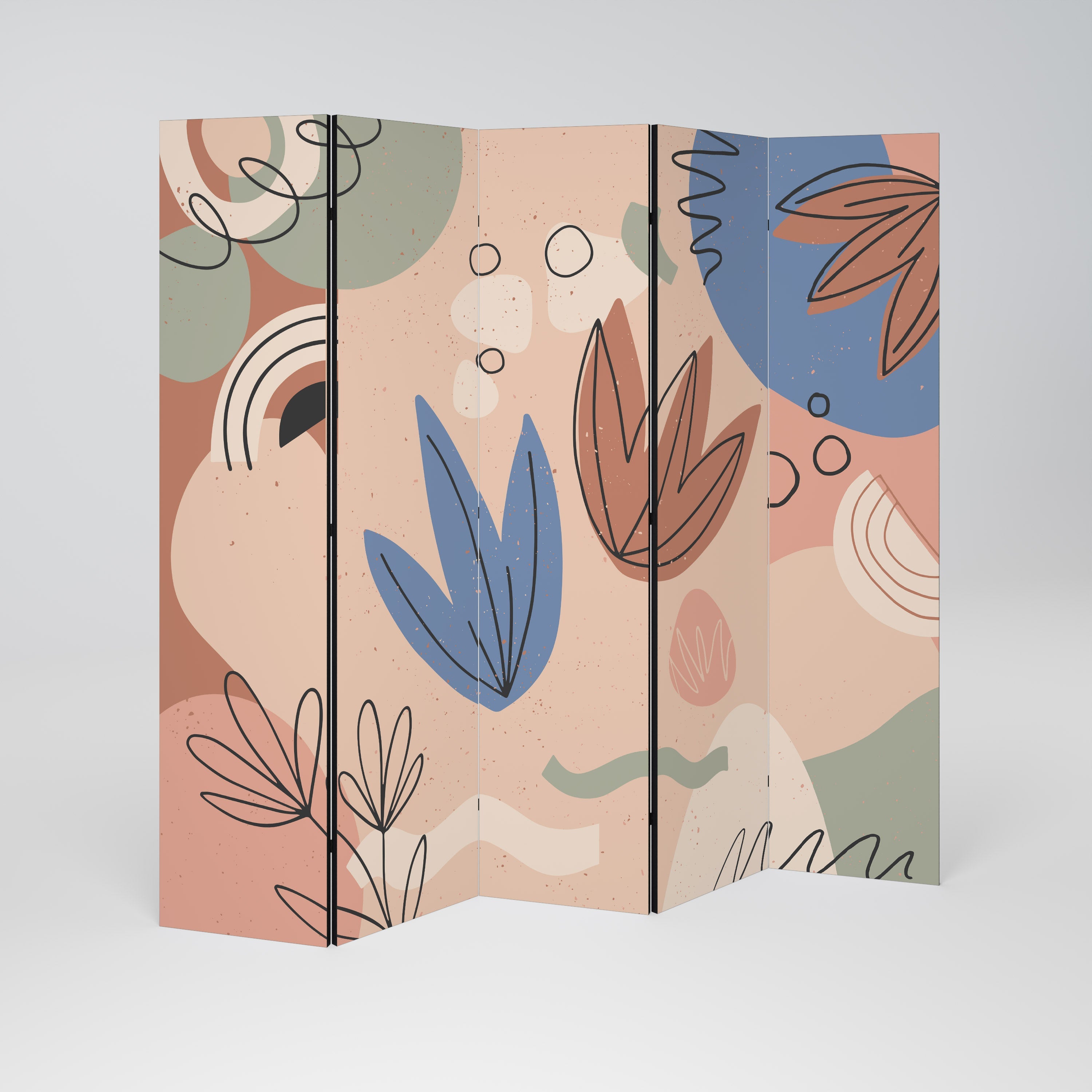 PASTEL DESTINY Biombo Decorativo de 5 Painéis