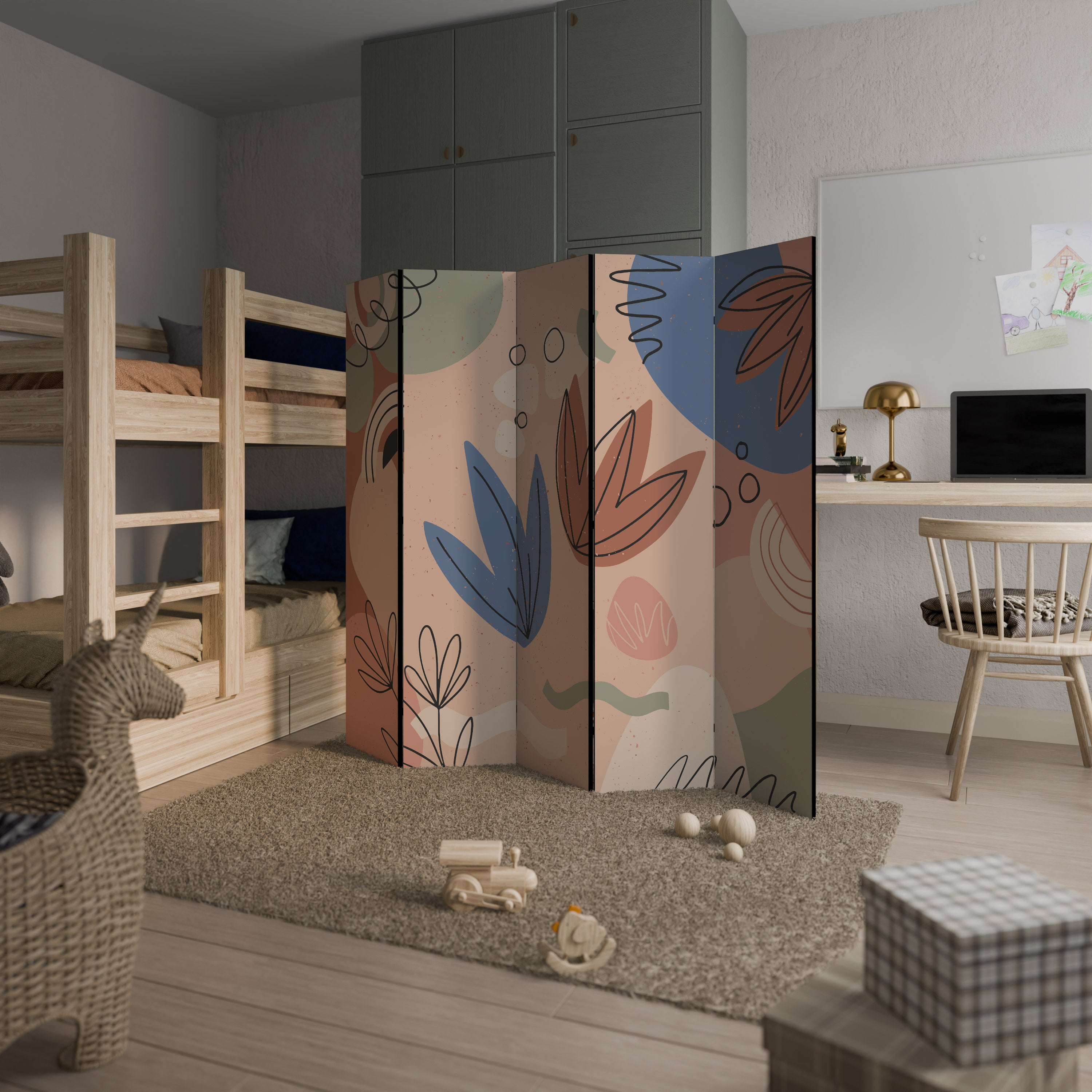 PASTEL DESTINY 5-Panel Room Divider