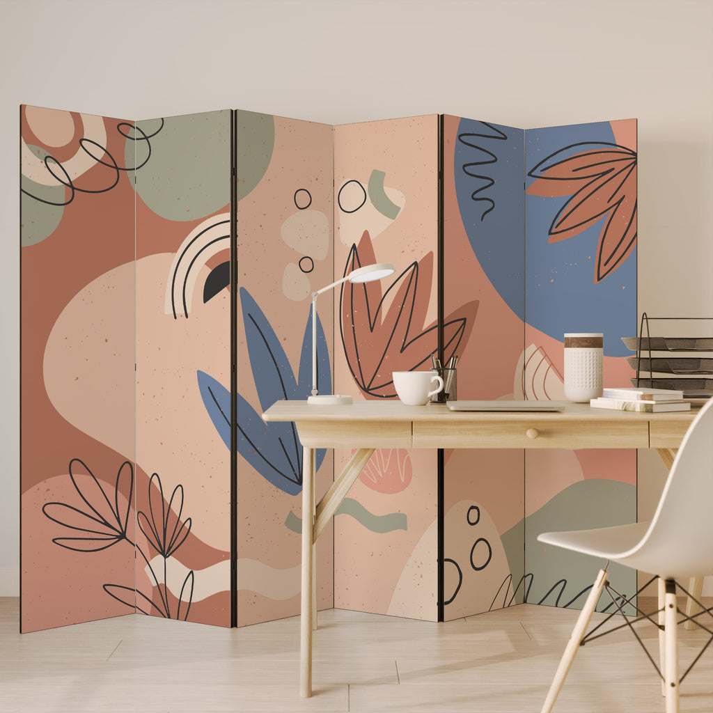 PASTEL DESTINY Biombo Decorativo de 6 Painéis