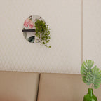 FLORAL GRACE Prateleira Oval Decorativa em Acabamento Preto