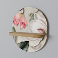 FLORAL GRACE Prateleira Oval Decorativa em Efeito Carvalho