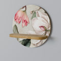 FLORAL GRACE Prateleira Redonda Decorativa em Efeito Carvalho