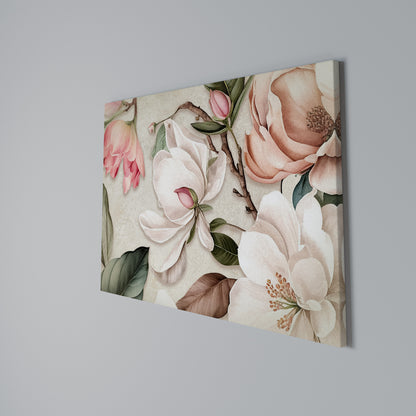 FLORAL GRACE Horizontal Canvas Print