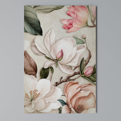 FLORAL GRACE Vertical Canvas Print