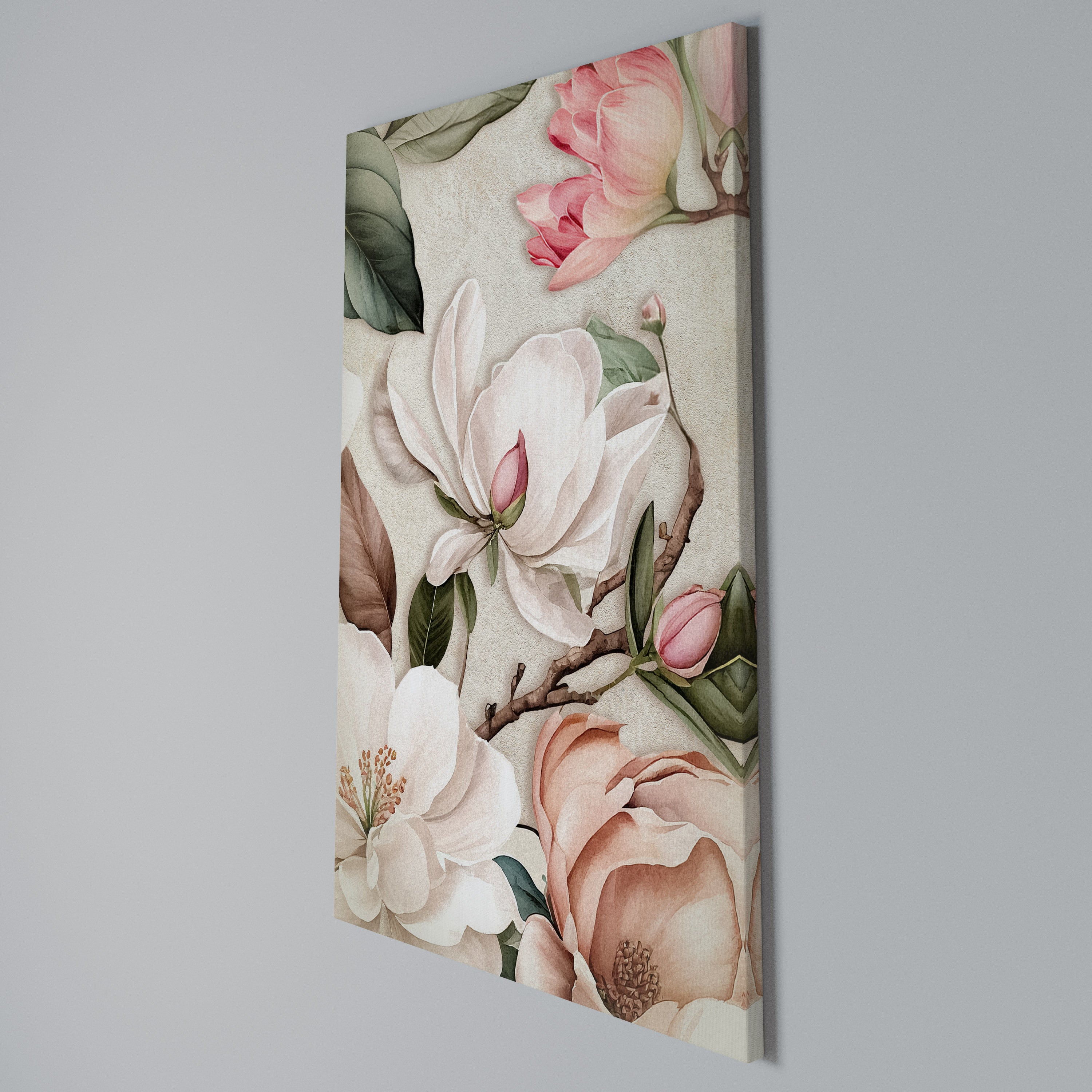 FLORAL GRACE Quadro em tela vertical