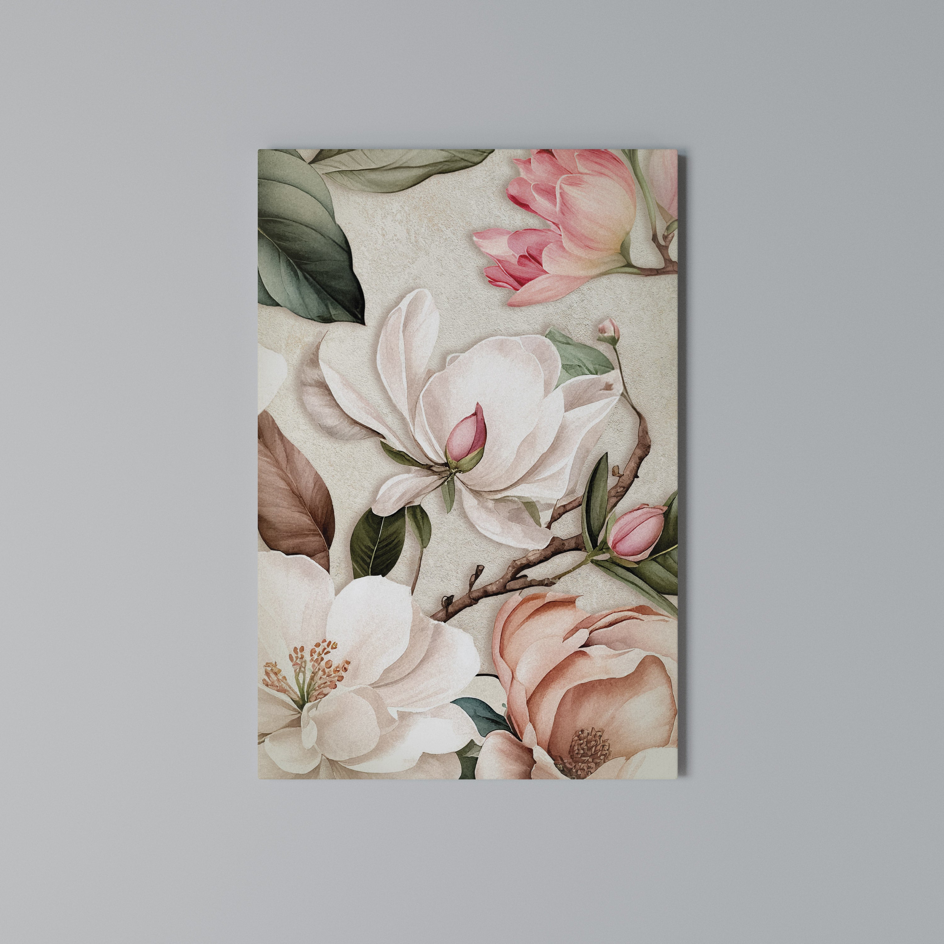 FLORAL GRACE Quadro em tela vertical