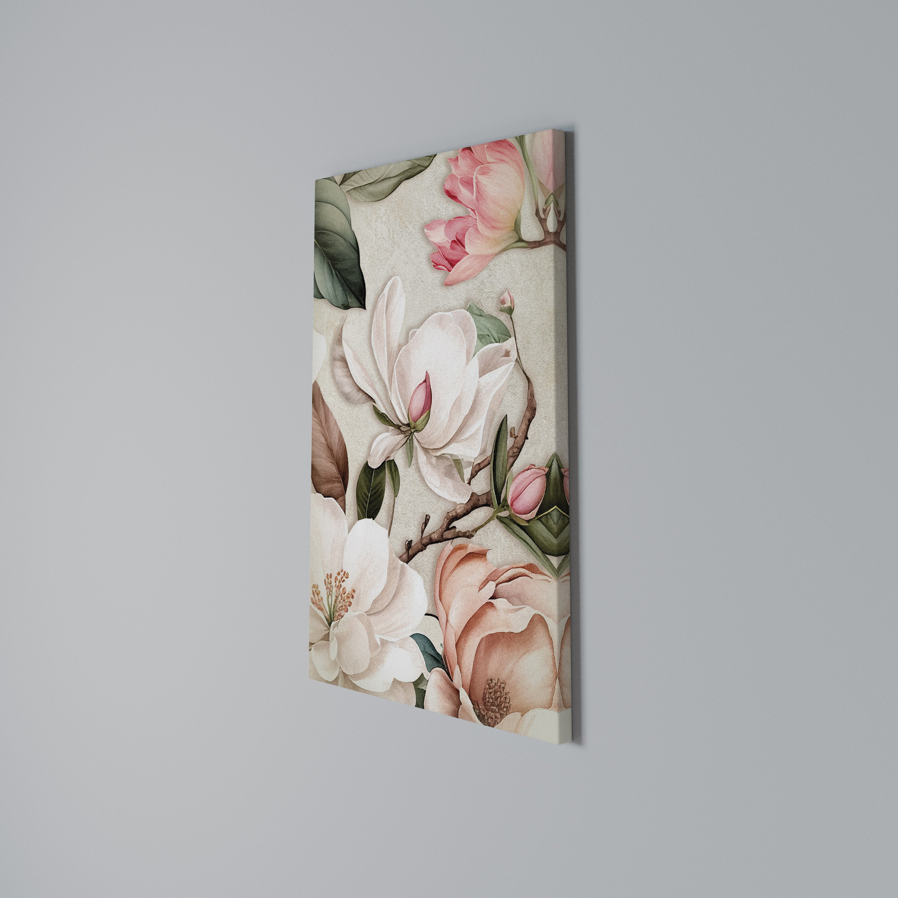 FLORAL GRACE Quadro em tela vertical