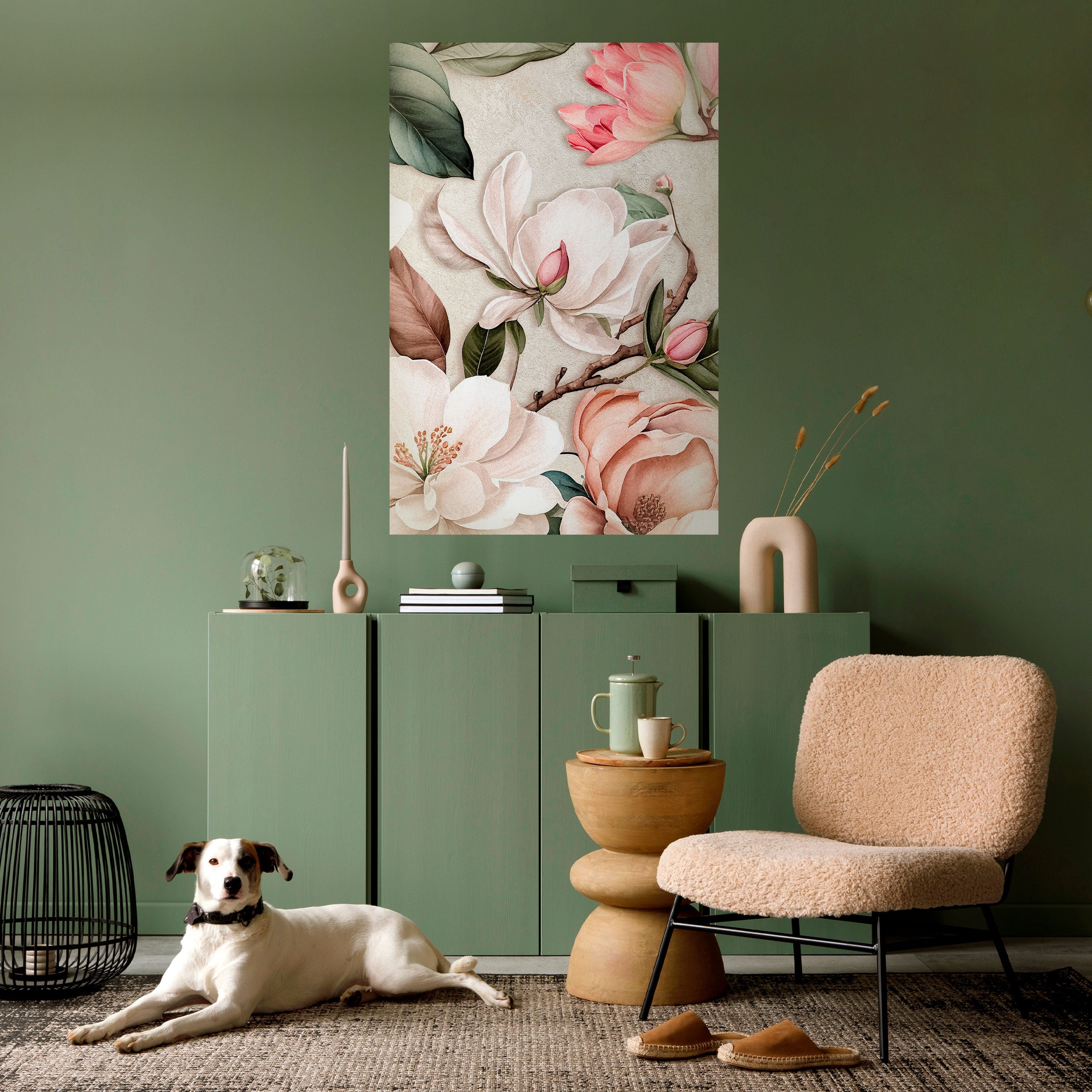 FLORAL GRACE Poster Vertical Autocolante