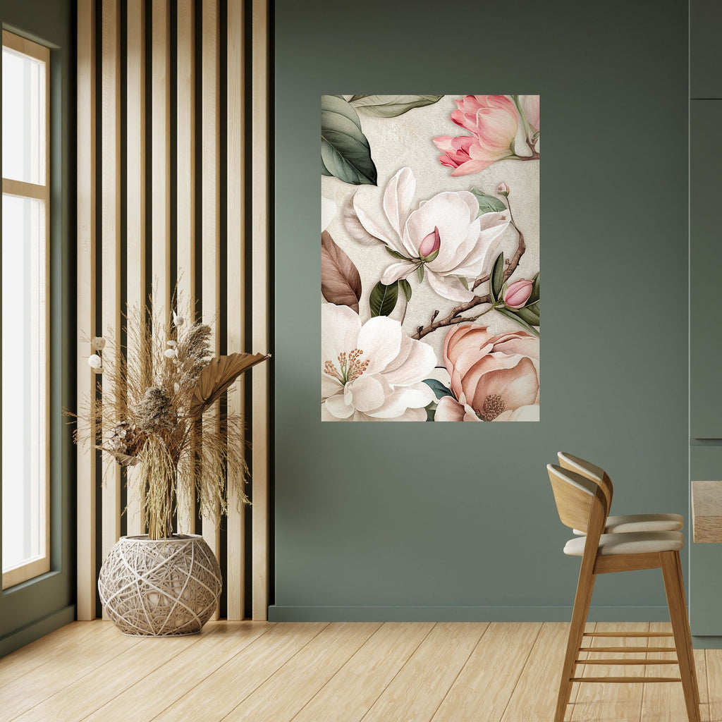 FLORAL GRACE Poster Vertical Autocolante
