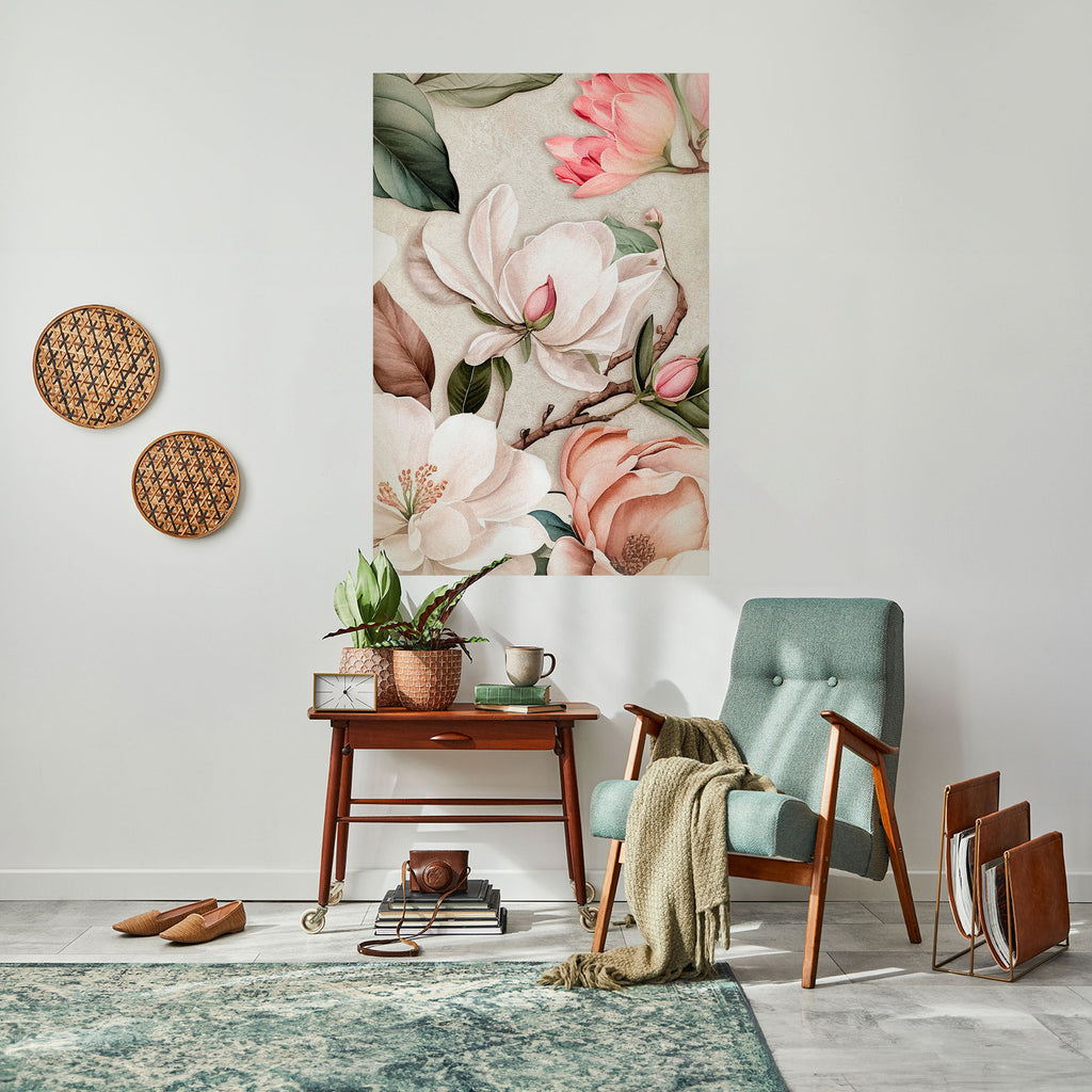 FLORAL GRACE Poster Vertical Autocolante