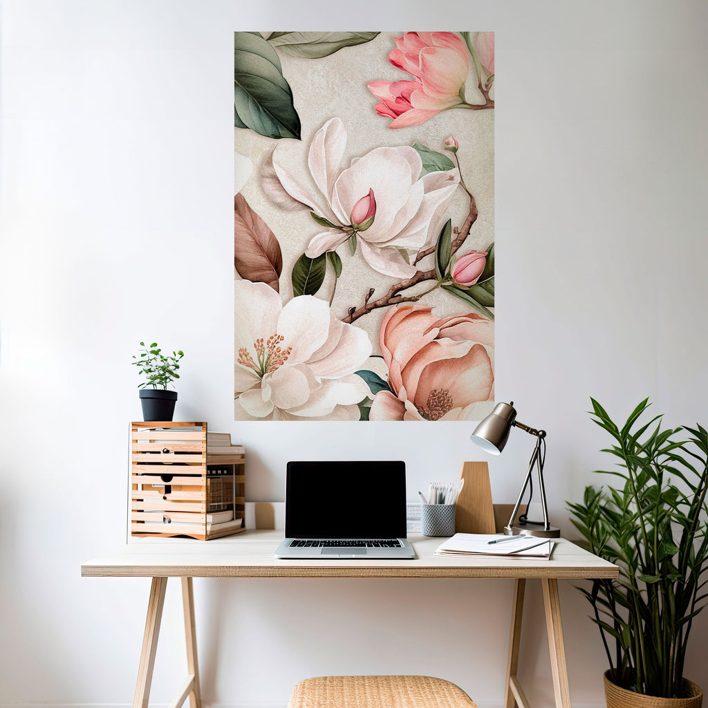 FLORAL GRACE Poster Vertical Autocolante