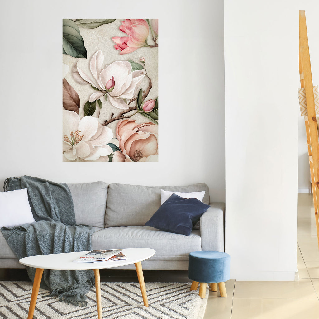 FLORAL GRACE Poster Vertical Autocolante