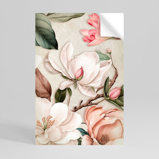 FLORAL GRACE Póster Autocolante Vertical