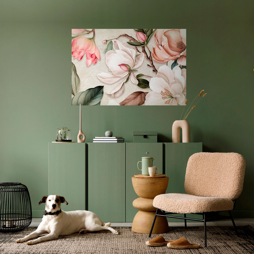 FLORAL GRACE Peel and Stick Horizontal Poster